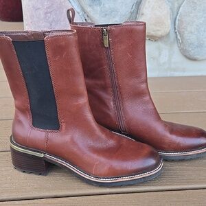 Vince Camuto Kourtly Chelsea Boot In Brown- Chocolate Craving Size 8.5